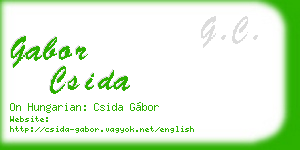 gabor csida business card