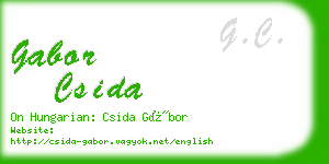 gabor csida business card